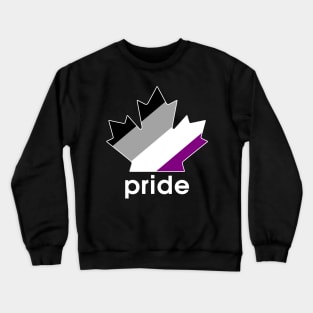 Ace Asexual Pride Maple Leaf Crewneck Sweatshirt